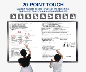 Pizarra interactiva 20 puntos Ir Touch Panel plano Tableros interactivos 3840*2160 Resolución Tableros inteligentes