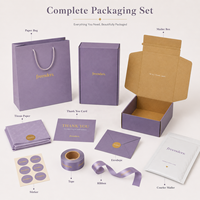 Boîte personnalisée pour vêtements de détente, vêtements de sport, chapeaux, cadeaux, emballage en carton à marque privée, boîte d'expédition en carton ondulé kraft violet