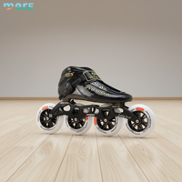 Patins à roulettes de vitesse professionnels SeeMore en fibre de carbone, chaussures à roulettes de vitesse avec 4 roues de course en PU à rebond élevé