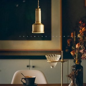 โคมไฟเพดาน LED สไตล์วาบิซาบิแบบญี่ปุ่น โคมไฟปูนซีเมนต์แบบสามหัว สำหรับบาร์/โต๊ะกาแฟ โคมไฟห้องนอน โคมไฟระย้า - Product Image 1