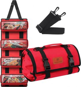 Échantillon gratuit : Sac de rangement enroulable multifonctionnel en toile avec logo personnalisé pour clés et outils, organisateur suspendu avec fermeture éclair - Product Image 4