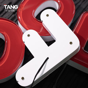 Lettres de signalisation lumineuses en acrylique transparent avec base en acier inoxydable 3D, lettres en relief rétroéclairées par LED, signalisation directionnelle pour voiture - Product Image 3