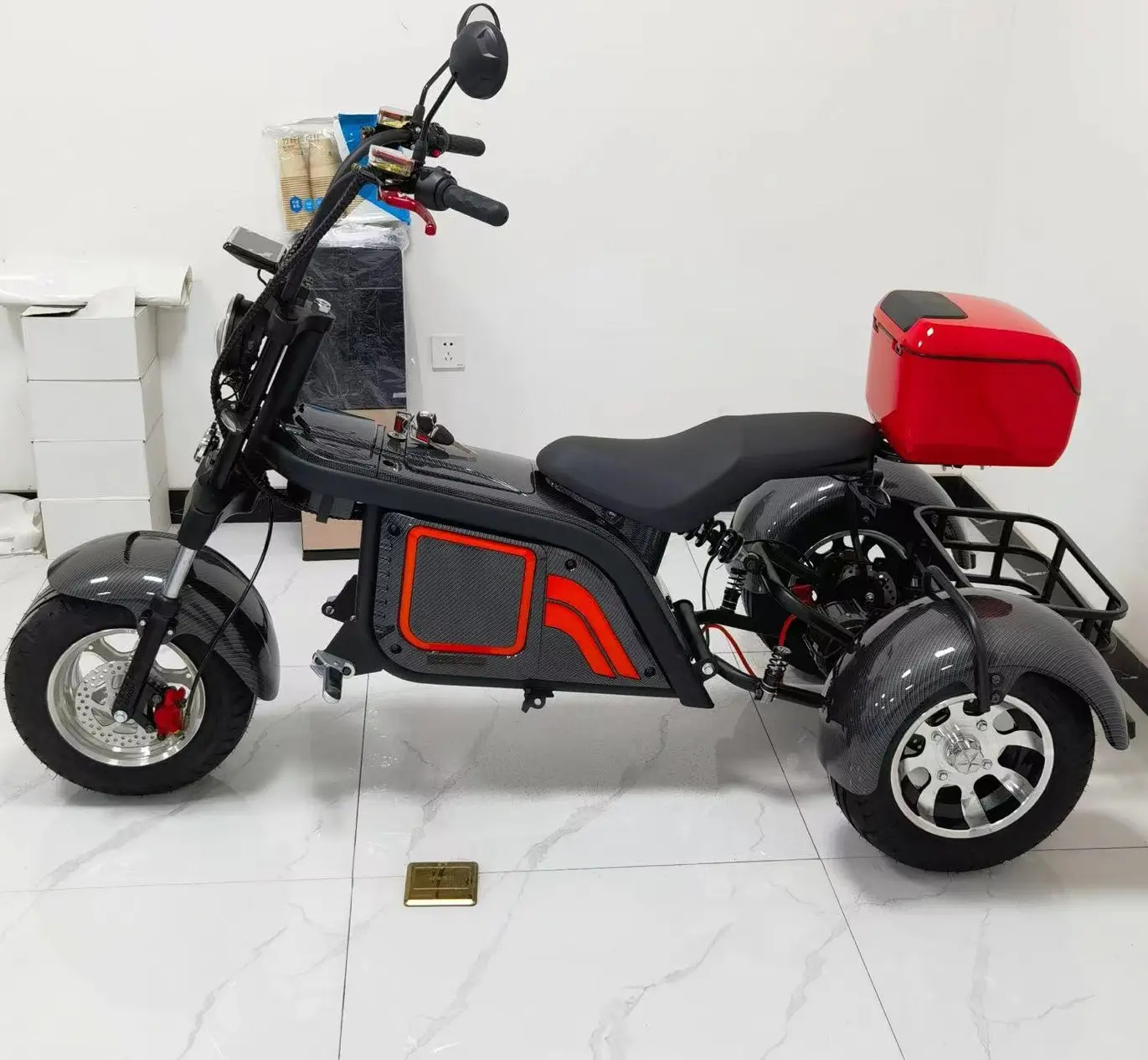 Gerui COC 1500W 2000W EEC şehir Scooter üç tekerlekli elektrikli yolcu üç tekerlekli bisiklet Scooter yetişkinler için