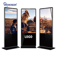 INGSCREEN Indoor Poster Digital kios layar sentuh pemasok OEM untuk belanja Mall bandara toko ritel lantai berdiri teks SDK