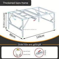 Ensemble de table de travail du bois 6 en 1, portable, pliable, chantourneuse, toupie, table de scie 80*120cm, table de scie coulissante, scie à panneaux