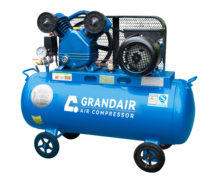 Compresor de Aire de Pistón Portátil GRANDAIR HS1708, Lubricado, Refrigerado por Aire, de Una Etapa, Accionado por Correa