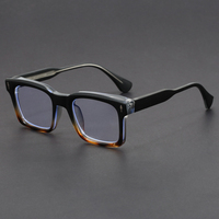 Style d'affaires hommes luxe Designer montures de lunettes filtre Bluelight Transparent marron carré métal Insert 2025 Prescription