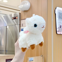 Porte-clés mignon en peluche de mouton, pendentif de sac en forme de poupée en peluche douce, breloque de sac à dos, cadeau pour enfants et amis