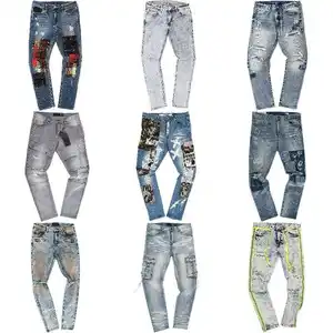 Jeans da uomo Streetwear Hip Hop Casual da Skateboard pantaloni a gamba larga Jeans larghi e larghi Skater Jeans Cargo