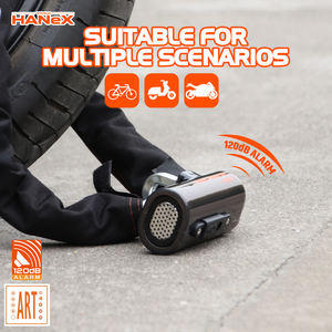 Antivol de chaîne en acier trempé 10 mm pour vélo, <span class=keywords><strong>moto</strong></span> électrique, avec alarme 120 dB - Product Image 4