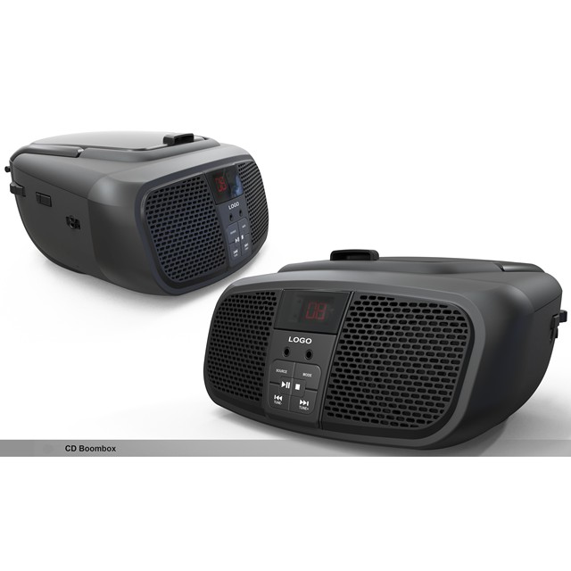 High Sound Quality Boombox Music Player USB/AUX/ Support Portable CD Player FM Radio Display Screen for Outdoor Use