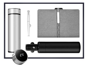 豪华礼品盒 商务礼品套装 自动雨伞 带徽标保温瓶 + A5笔记本 + 笔 促销活动 商务 - Product Image 6