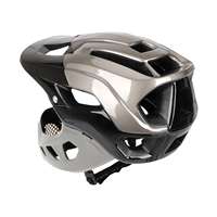 Casco todoterreno desmontable negro y gris, tipo dividido, casco de carreras todoterreno, casco de motocicleta desmontable de varias piezas