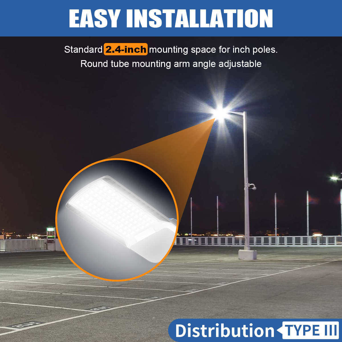 Outdoor Street Light US in Stock Public Lighting 200w 150w 100w Lampadaire LED Parking Lot Area Post Flood Lights Road Lamp · image 5