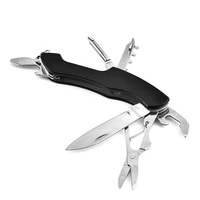 Couteau de poche multifonction Jiayang F55 7 en 1 en acier inoxydable avec manche en alliage d'aluminium pliable pour la randonnée et le camping en extérieur