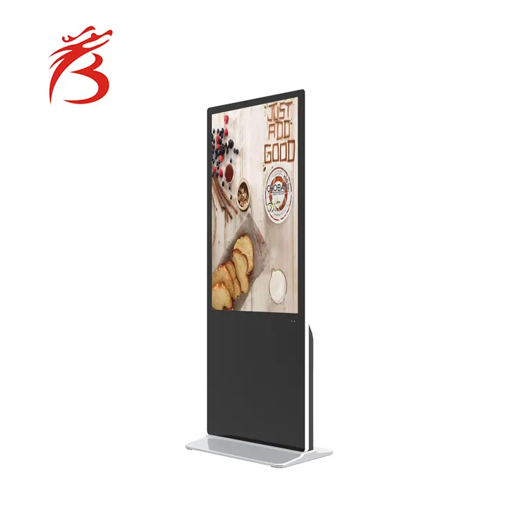 Kiosque automatique de signalisation numérique wifi, appareil publicitaire de 42 pouces, avec pied au sol, 10 pièces
