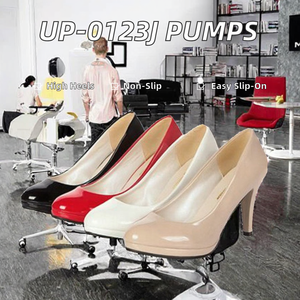 รองเท้าส้นสูงหนัง PU UP-0123J 2023รุ่นใหม่, รองเท้าส้นสูงปิดแบบลื่นสำหรับสตรีออฟฟิศรองเท้า Mary Jane สำหรับฤดูใบไม้ผลิและฤดูร้อน - Product Image 2