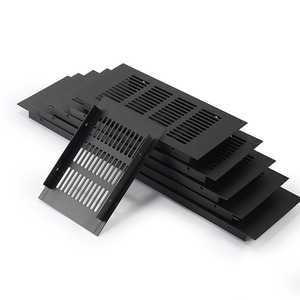 Aluminum Alloy Breathable Mesh 150mm Black Rectangular Ventilation Grid For Kitchen Cabinet Shoe Cabinet - Product Image 2