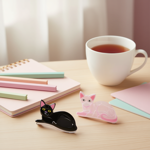 Pinza para el pelo Z Cat de 12 cm, diseño de dibujos animados de plástico para mujer, uso diario, embalaje en bolsa OPP de alta calidad - Product Image 3