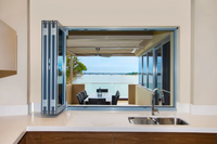 Moustiquaire de cadre de fenêtre en aluminium moderne personnalisée conception de fenêtre de maison durable persienne pliante verticale horizontale coulissante ouverte de style