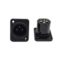 Connecteur vidéo XLR mâle 3 broches en plastique, prise jack XLR 3 broches mâle, connecteur audio XLR 3 broches mâle à monter