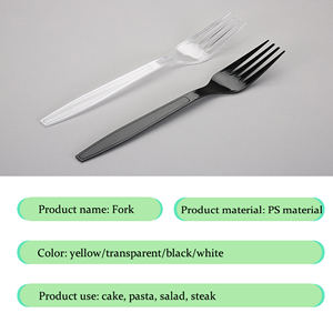 प्लास्टिकोर 175 मिमी लंबाई डिस्पोजेबल पर्यावरण के अनुकूल पीएस प्लास्टिक फोर्क कटलरी - Product Image 2