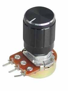 WH148 5Set 15mm 3pin in lega di alluminio nero tappo a manopola 1K 2K 5K 10K 20K 50K 100K 250K 1M Kit potenziometro lineare reostats rotanti - Product Image 4