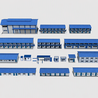 Bâtiment modulaire préfabriqué de type T pour chantier de construction, pour l'hébergement des travailleurs et les bureaux