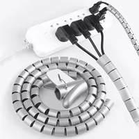 Bandes d'emballage d'enroulement de câble en spirale PE de haute qualité accessoires de fil de gestion de câble d'approvisionnement d'usine Kit de rangement de câble finition de harnais