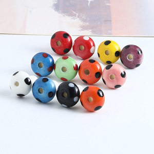 Perles colorées peintes à la main, <span class=keywords><strong>champignon</strong></span>, matériaux d'accessoires de bricolage, céramique de forme irrégulière, artisanat de Jingdezhen - Product Image 3