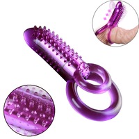 Offre Spéciale : Double Anneau Pénien en Silicone Médical, Godemichet Masculin, Vibromasseur Balle Strapon avec Fonction Retardateur d'Éjaculation pour Couples