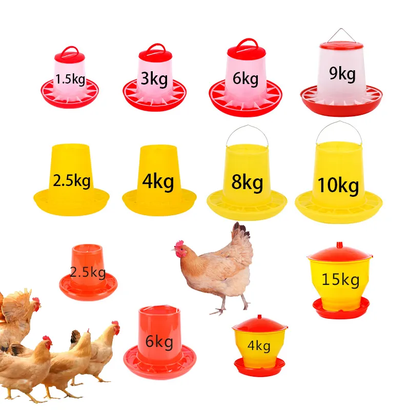 Lefeng venta al por mayor de alta calidad portátil de plástico Equipo de granja avícola automático bucker gallina pollo animal comedero pan
