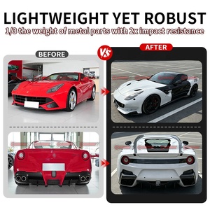 ชุดแต่งตัวถังกึ่งคาร์บอนไฟเบอร์สไตล์ TDF สำหรับ Ferrari F12 Berlinetta คาร์บอน + FRP ไฮบริด ชุดแปลงแอโรไดนามิกแบบเต็มรูปแบบ - Product Image 3