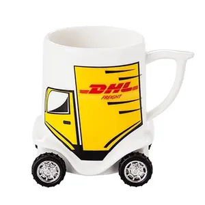 Taza de porcelana M/031 con ruedas, merchandising creativo - Product Image 1