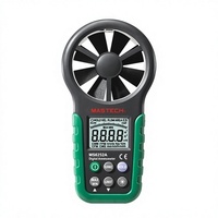 Anémomètre numérique MASTECH MS6252A, mesure de la vitesse du vent, du volume d'air, de la température ambiante, de l'humidité, avec interface USB, écran LCD, ABS