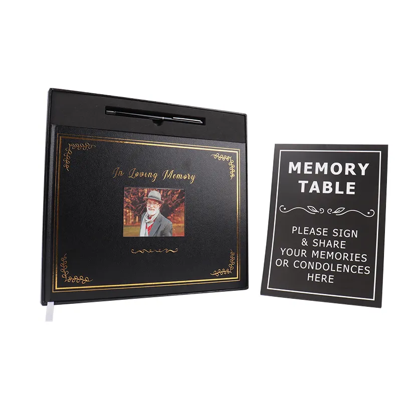 In-stock Funeral Guest Book Memorial Guest Book in Loving Memory Guest Sign in Book Set