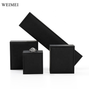 WeiMei Factory Wholesale Black PU Leather Led Light Jewlery Ring <strong>Box</strong> <strong>White</strong> Lamp Luxury With Lights Bulb Packaging <strong>Jewellery</strong> <strong>Box</strong> - Product Image 6