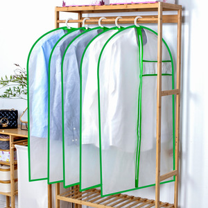 Funda para Ropa de PEVA Transparente, a Prueba de Polvo, para Guardar Trajes, con Forro Gris de Poliéster, para Uso Doméstico - Product Image 2