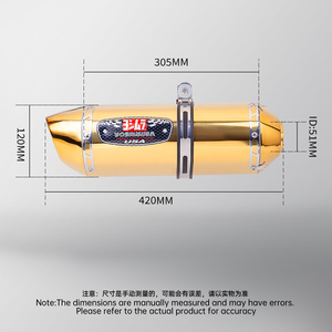 ท่อไอเสียรถจักรยานยนต์ Universal 51MM คุณภาพสูง สแตนเลส <span class=keywords><strong>Yoshimura</strong></span> <span class=keywords><strong>R77</strong></span> สำหรับ Z650 Mt07 Cbr250rr - Product Image 3