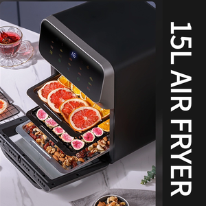 2025 FS <span class=keywords><strong>Visual</strong></span> 10L 15L Horno Consumer Reports Mejor estante caliente sin aceite como se ve como freidora de aire de cresta plateada sin aceite Freidora De - Product Image 5