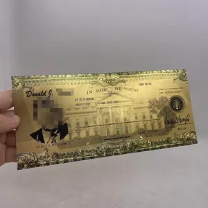 22cm * 10cm कस्टम सोने की पन्नी बैंकनोट अमेरिका पूर्व-राष्ट्रपति पैसे गोल्डन टिकट संग्रह के लिए जाँच स्मारिका उपहार
