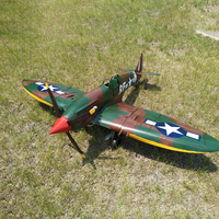 Modèle d'avion à l'échelle Spitfire 1940 de 125 cm de long, vert et marron, monoplace, en métal, peint à l'ancienne, objet de collection décoratif