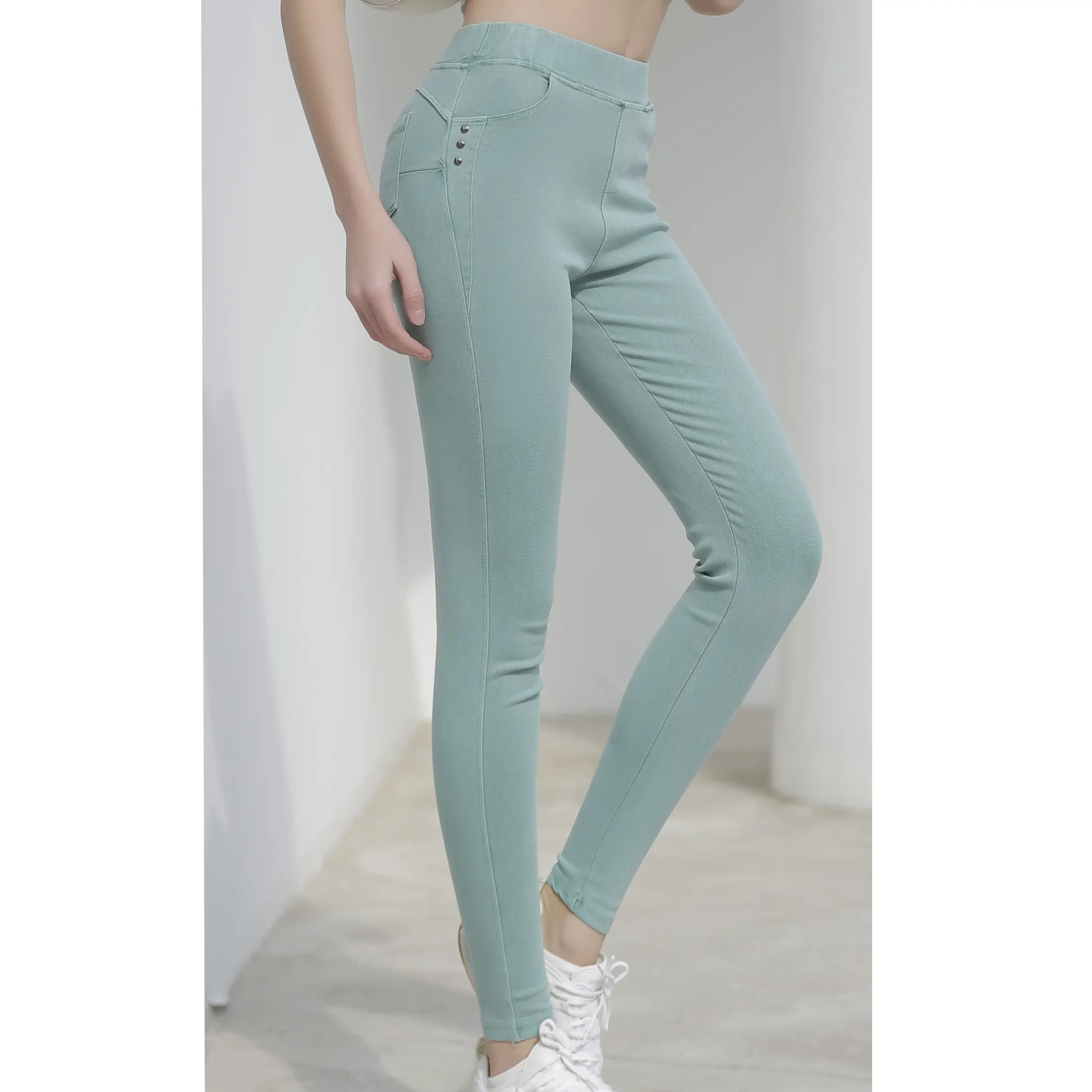 Custom Soft Women's Fashion Casual Pants Colorful Outdoor Slim Pants Spandex Stretch Comfortable Wholesale Ladies Pants