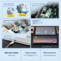 Clavier mécanique sans fil LEOBOG HI75C Pro 81 touches, tri-mode, câblé, hot-swappable, avec montage Gasket, touches multimédias, Type-C pour Win Mac