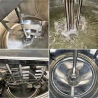 Mélangeur Homogénéisateur Industriel Personnalisé en Acier Inoxydable pour Liquides, Crèmes et Produits Chimiques, à Levage Électrique et Cisaillement Élevé