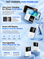 Chargeur portable HYTO avec logo personnalisé, double USB, écran LED, charge rapide, Power Bank 10000 mAh, Power Bank 20000 mAh pour téléphone portable
