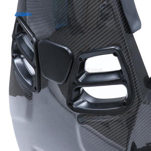 Sièges baquets sport légers noirs sur mesure avec support élevé en fibre de carbone pour Porsche Taycan - Product Image 3