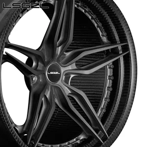 LSGZL – moyeu de roue en fibre de carbone 18-21 pouces, jantes de Style Lc300 2022 pour Land Cruiser 300, roues de voiture de course à finition noire