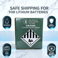 Boîte d'emballage pour marchandises dangereuses certifiée UN en carton fibreux 4G pour le transport aérien de batteries au lithium
