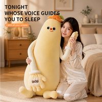 Oreiller en peluche en forme de mangue, garnissage en coton PP, matériau polyester, design unisexe pour un maintien des jambes, aide au sommeil confortable